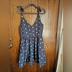 Old Navy Navy Polka Dot Mini Dress Dize XL